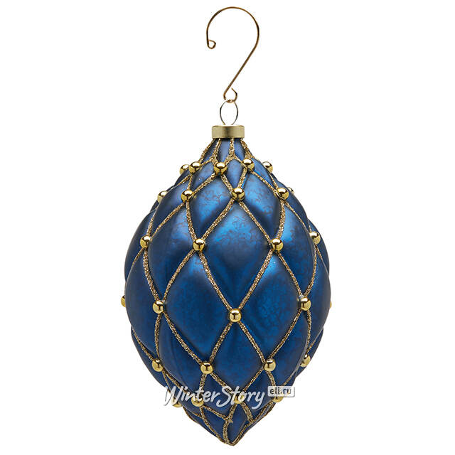 Елочные игрушки Opera Reale 15 см синие, 4 шт EDG