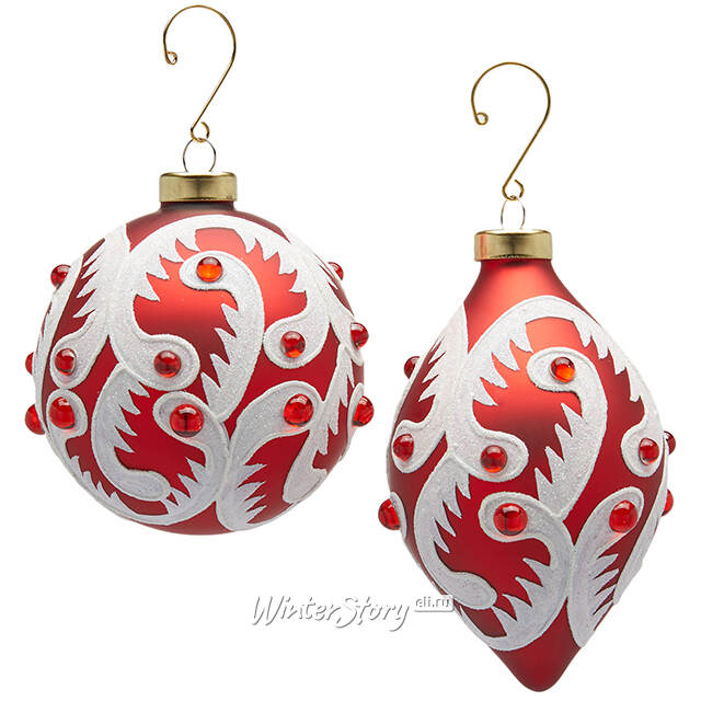 Елочные игрушки Gilden Sutton 10 см, стекло, 4 шт EDG