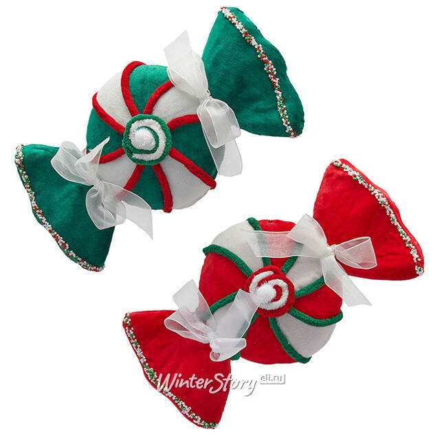 Елочная игрушка Конфета - Lime Regis 29 см зеленая EDG