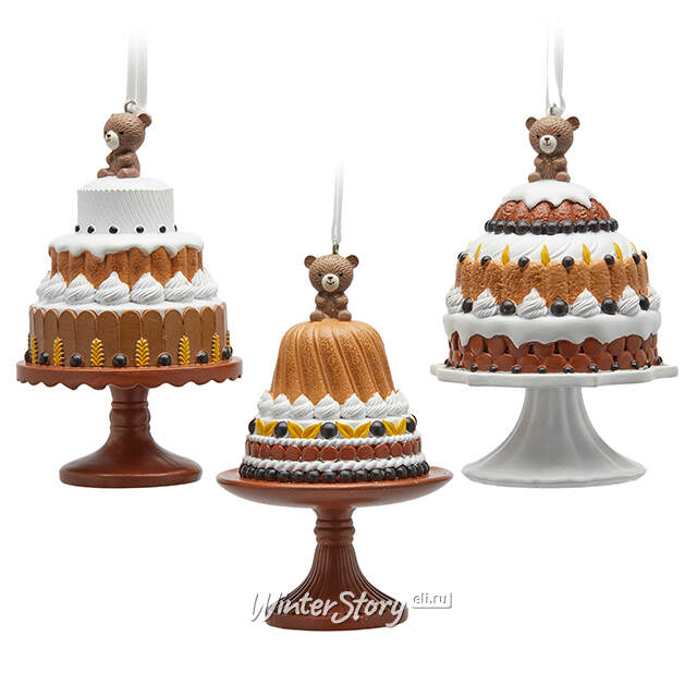 Елочная игрушка Торт - Gentle Chocolate 12 см EDG