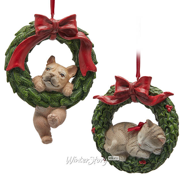 Елочная игрушка Кошка Бэтти 10 см EDG