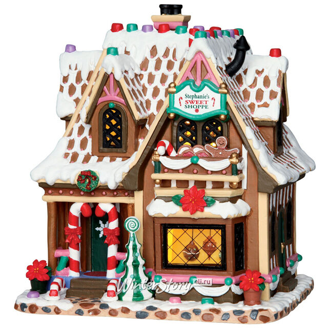 Светящаяся композиция Магазинчик Сладостей Стефани 20 см Lemax