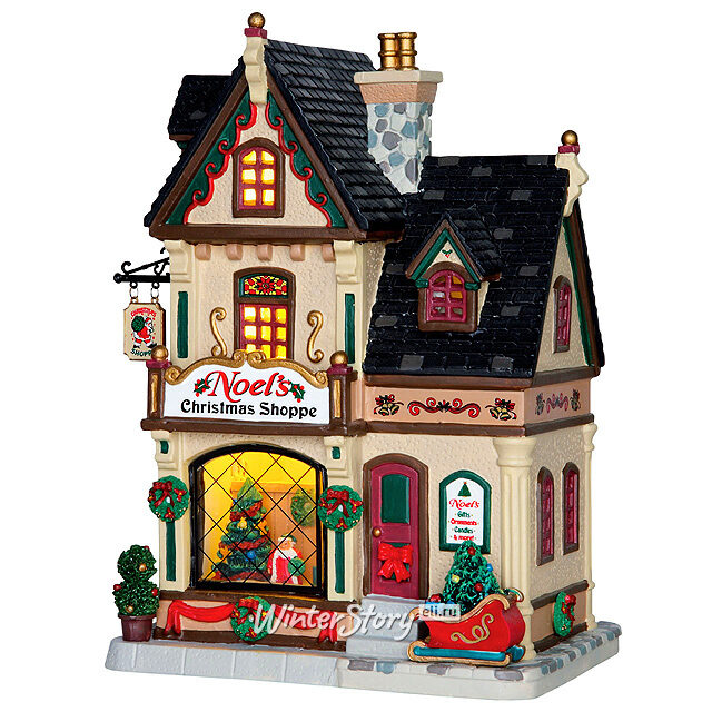 Рождественский магазин Ноэля, 22*16 см, подсветка, батарейки Lemax