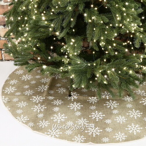 Юбка для елки Скандинавский стиль - Снежинки 120 см Kaemingk