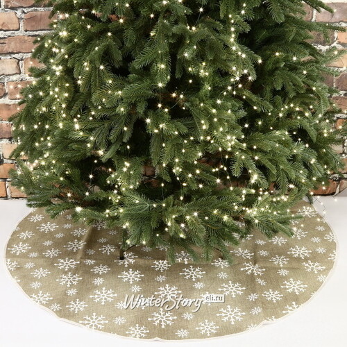 Юбка для елки Скандинавский стиль - Снежинки 120 см Kaemingk