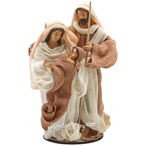 Рождественская статуэтка Дева Мария с Иосифом и малышом Иисусом 22 см EDG