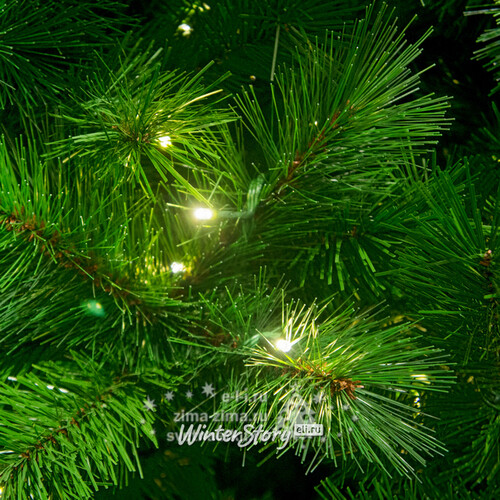 Искусственная елка с лампочками Ванкувер 210 см, 384 теплых белых ламп, ЛЕСКА + ПВХ Kaemingk