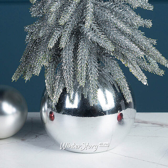 Настольная елка Forest Beauty 38 см серебряная Kaemingk