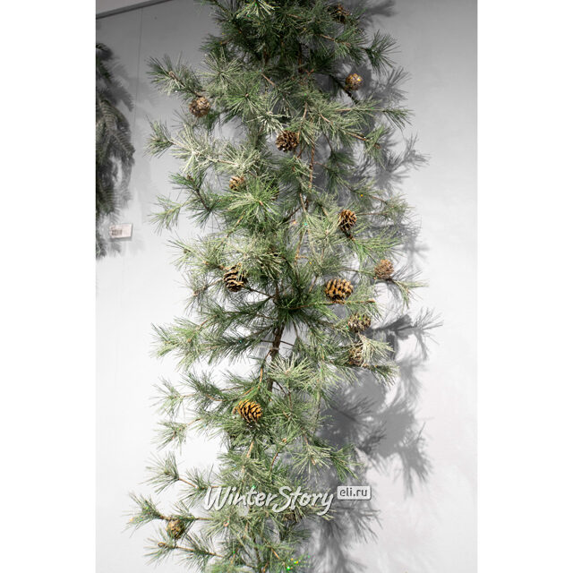 Хвойная гирлянда с шишками Утонченная иголочка 270*30 см, ЛЕСКА Kaemingk