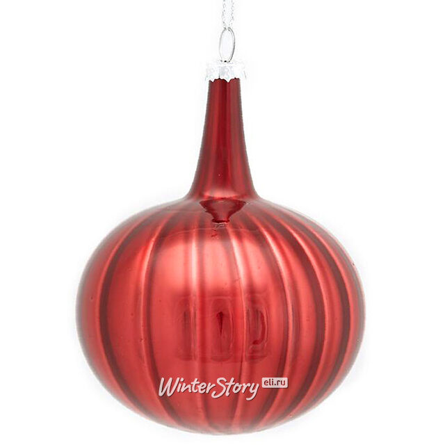 Набор стеклянных шаров Элун-Адоре 8 см бургунди, 12 шт EDG