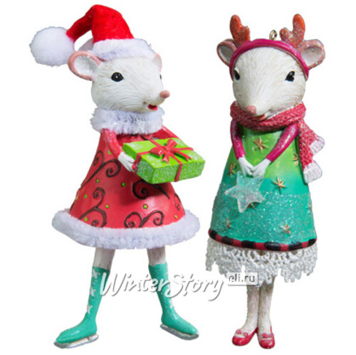 Ёлочная игрушка Мышка Габби в предвкушении праздника 13 см, подвеска Holiday Classics