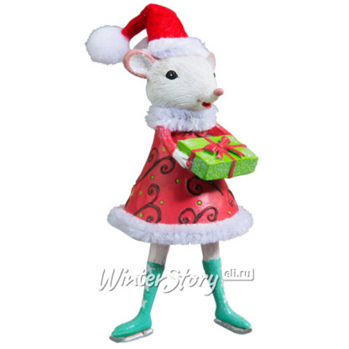 Ёлочная игрушка Мышка Гретта в канун Рождества 13 см, подвеска Holiday Classics