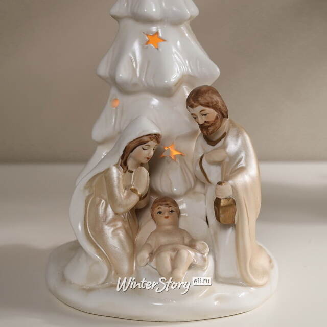 Керамический подсвечник Рождение Иисуса: Сказочная ночь в Вифлееме 18 см EDG