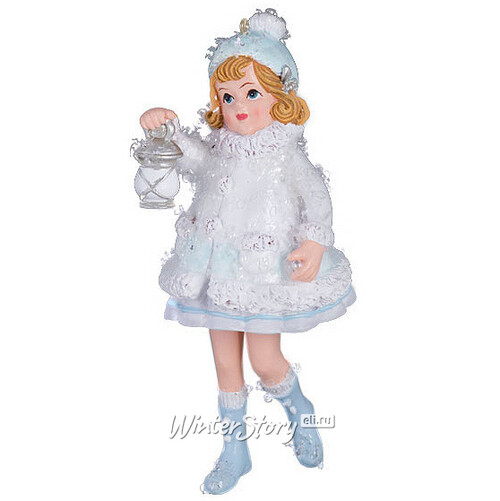 Елочная игрушка Девочка с Фонариком из Ледяной Сказки 12 см, подвеска Holiday Classics