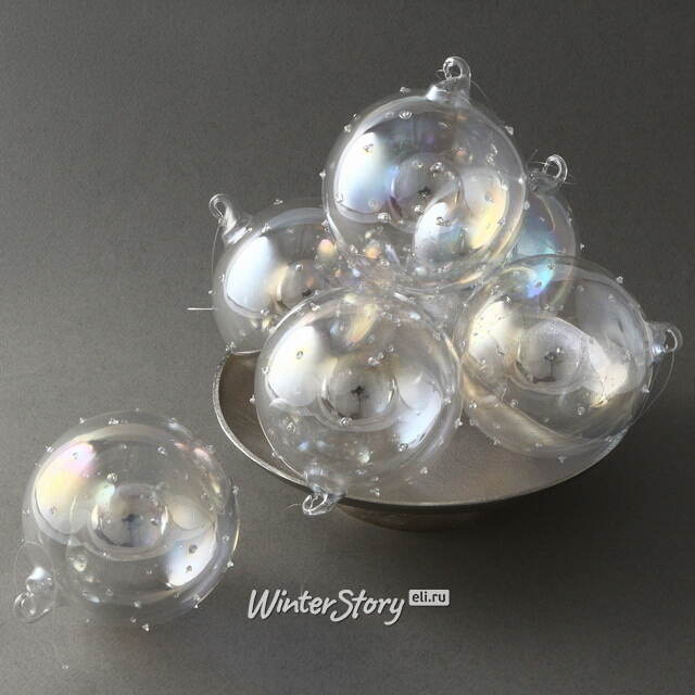 Набор стеклянных шаров Piccola Bolla Magica 10 см, 6 шт уцененный EDG (ЭДГ)