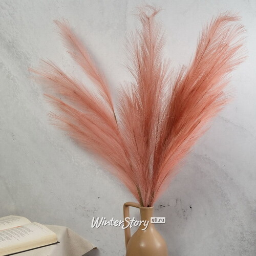 Декоративная ветка с перьями Коко Пальмьери 100 см, розовая EDG