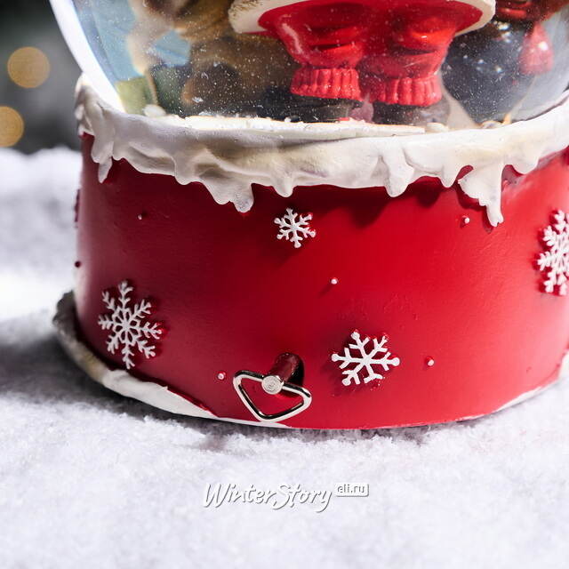 Снежный шар Дед Мороз с Пингвином - Aramengo 20 см EDG