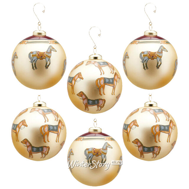 Набор стеклянных шаров Al Saheel 10 см, 12 шт EDG (ЭДГ)