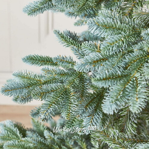 Искусственная елка Тронхейм 210 cм зелено-голубая, ЛИТАЯ + ПВХ Kaemingk