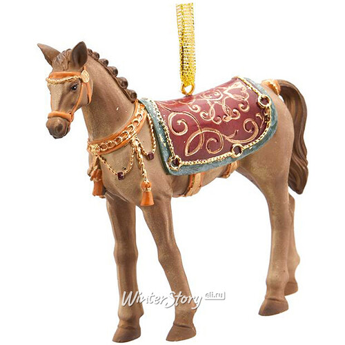 Елочная игрушка Королевский скакун Джервейс из Золотых Конюшен 11 см, подвеска EDG