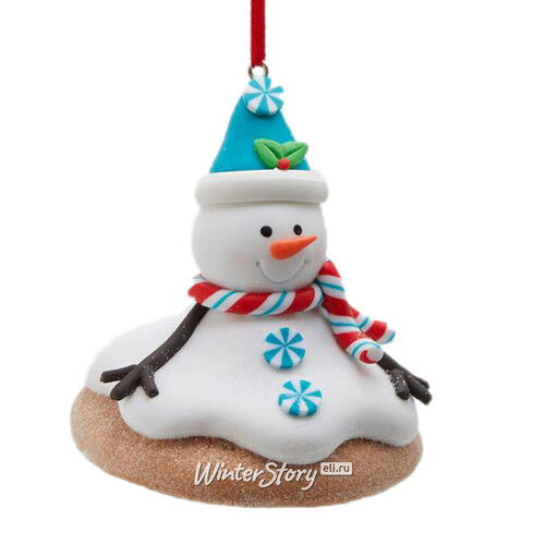 Елочная игрушка Снеговик Бернард - Christmas Biscotti 9 см, подвеска EDG