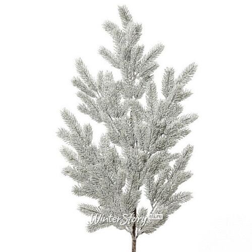 Хвойная ветка Snowy заснеженная 120 см, ЛИТАЯ 100% Kaemingk