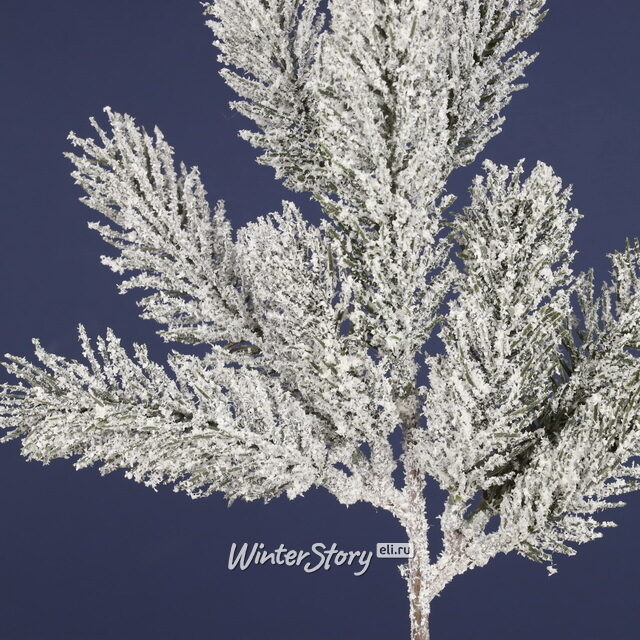 Хвойная ветка Еловая Заснеженная 35 см, ЛИТАЯ 100% Kaemingk