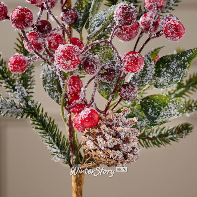 Ветка Ягодный букет 50 см, ЛИТАЯ 100% Kaemingk