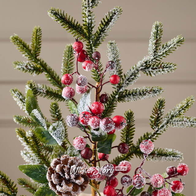 Ветка Ягодный букет 68 см, ЛИТАЯ 100% Kaemingk