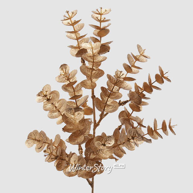 Искусственная ветка Эвкалипт Aragon 48 см золотая EDG