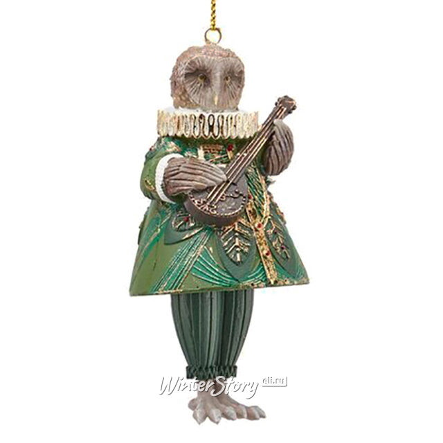 Елочная игрушка Сова Гордон - Fresquiste Musice 12 см, подвеска EDG