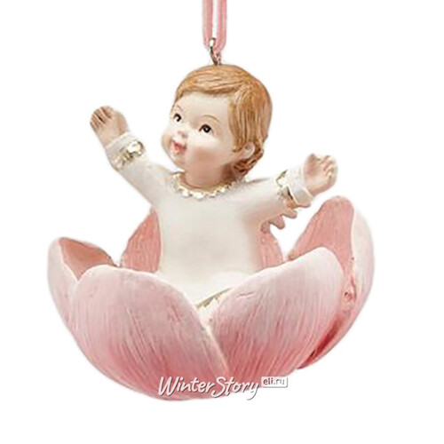 Елочная игрушка Ангелок Амели - Rapsodia dei Fiori 7 см, подвеска EDG