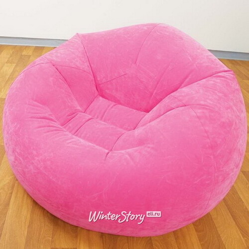 Надувное кресло Beanless Bag Chair 107*104*69 см розовое INTEX