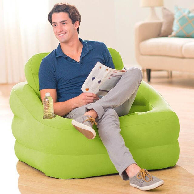 Надувное кресло Accent 97*107*71 см зеленое INTEX