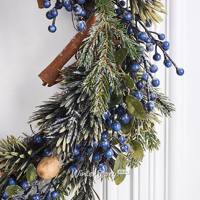 Венок Nordberry заснеженный 60 см Kaemingk