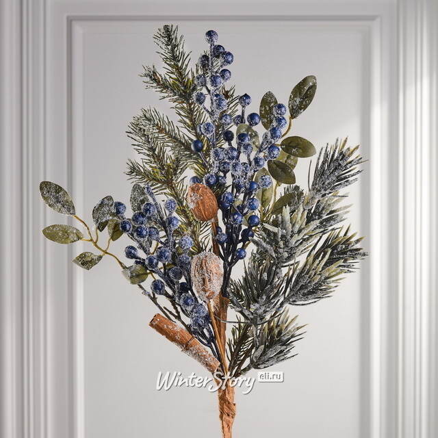 Хвойная ветка Nordberry заснеженная 50 см Kaemingk