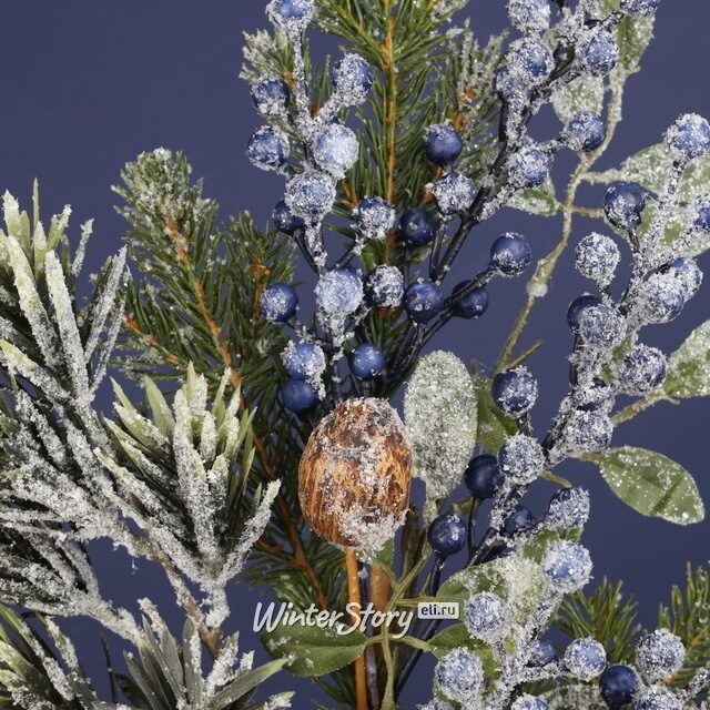 Хвойная ветка Nordberry заснеженная 50 см Kaemingk