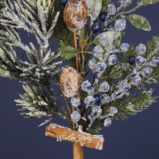 Хвойная ветка Nordberry заснеженная 50 см Kaemingk