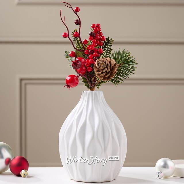 Хвойная Ветка с Ягодами 20 см, ЛИТАЯ + ПВХ Kaemingk