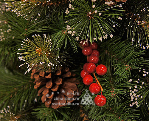 Искусственная елка Ягодка с шишками и ягодами 180 см, ЛЕСКА + ПВХ Kaemingk