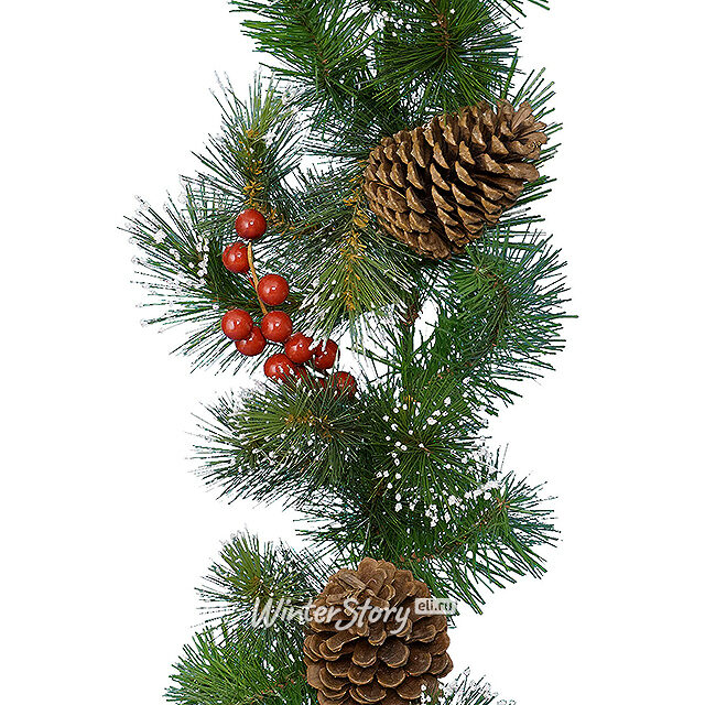 Хвойная гирлянда Ягодка 270*16 см, ЛЕСКА + ПВХ Kaemingk