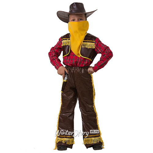Карнавальный костюм Ковбой, желтый, рост 158 см Батик