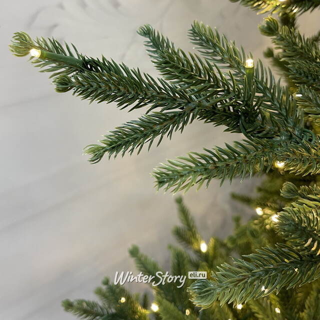 Искусственная елка с лампочками Королевская 230 см, 1200 теплых белых ламп, контроллер, ЛИТАЯ 100% TreeDeLuxe