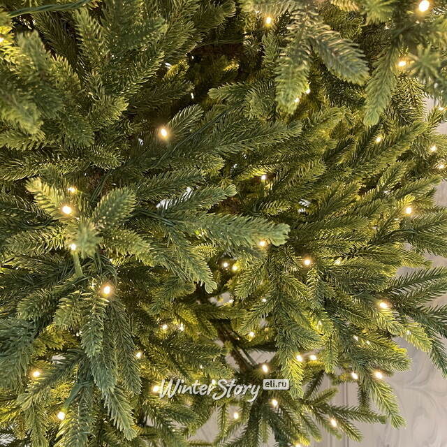 Искусственная елка с лампочками Королевская 230 см, 1200 теплых белых ламп, контроллер, ЛИТАЯ 100% TreeDeLuxe