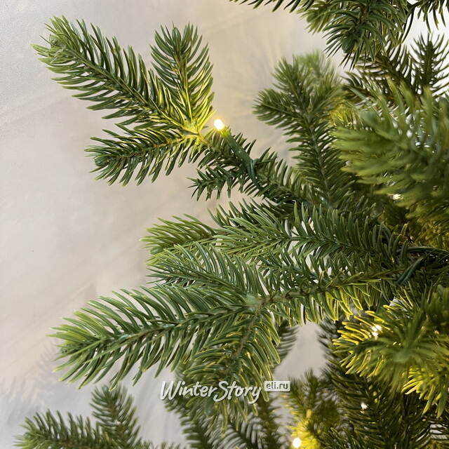 Искусственная елка с лампочками Царская 230 см, 1050 теплых белых ламп, контроллер, ЛИТАЯ 100% TreeDeLuxe