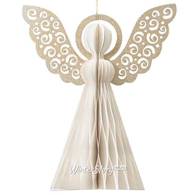 Бумажное украшение Ангел - Fascino Bianco 40 см Kaemingk