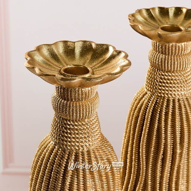 Декоративный подсвечник Grande Tassel 26 см золотой EDG