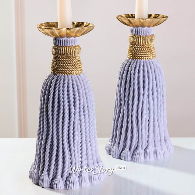 Декоративный подсвечник Grande Tassel 26 см лавандовый EDG