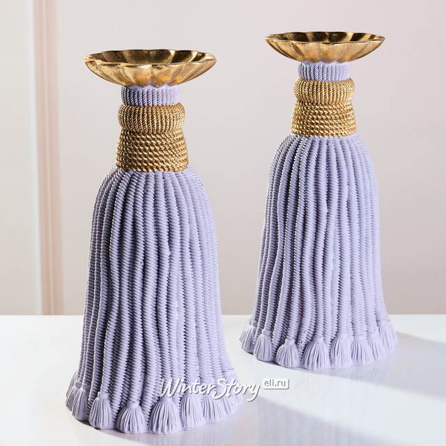 Декоративный подсвечник Grande Tassel 26 см лавандовый EDG