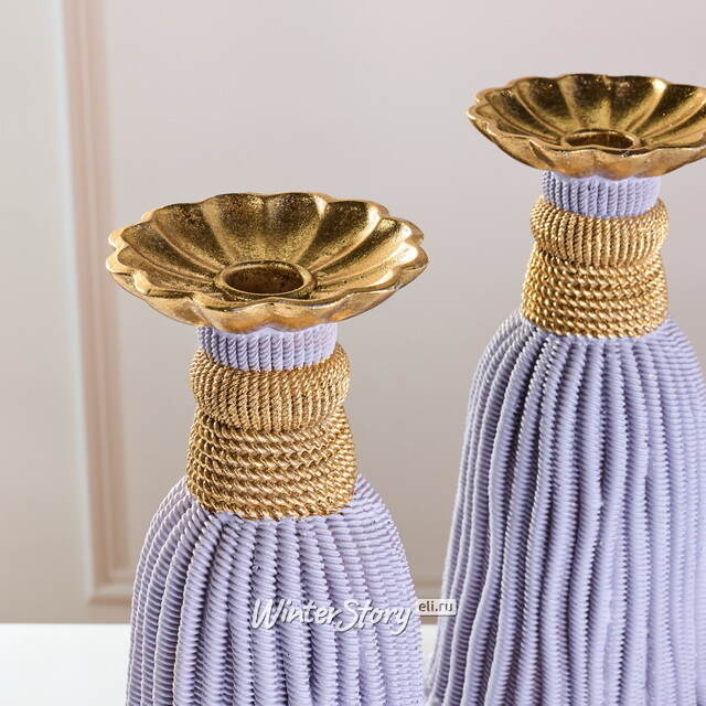 Декоративный подсвечник Grande Tassel 26 см лавандовый EDG